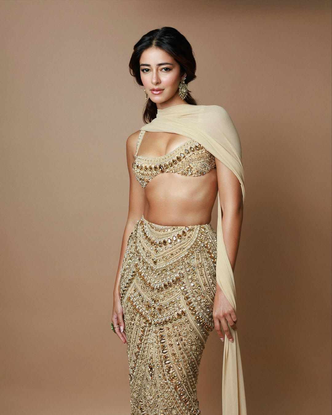 Ananya Panday Looks Chic In Desi Couture