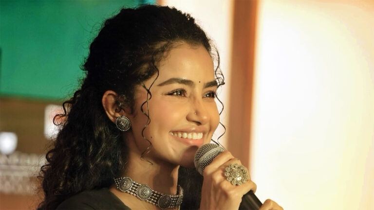 Anupama Parameswaran blushes