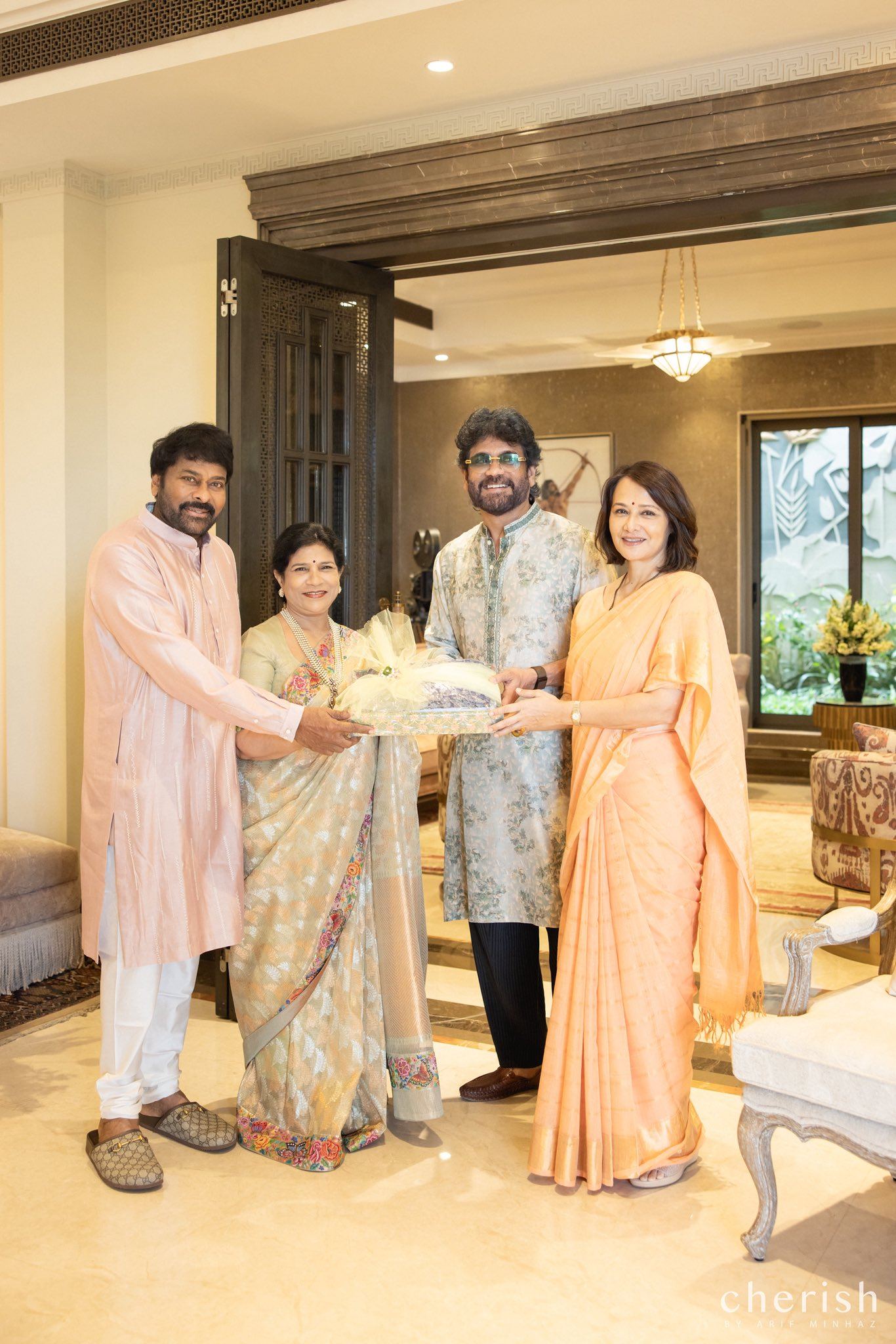 Chiranjeevi Celebrates Diwali, Nagarjuna, Venkatesh, Nayanthara