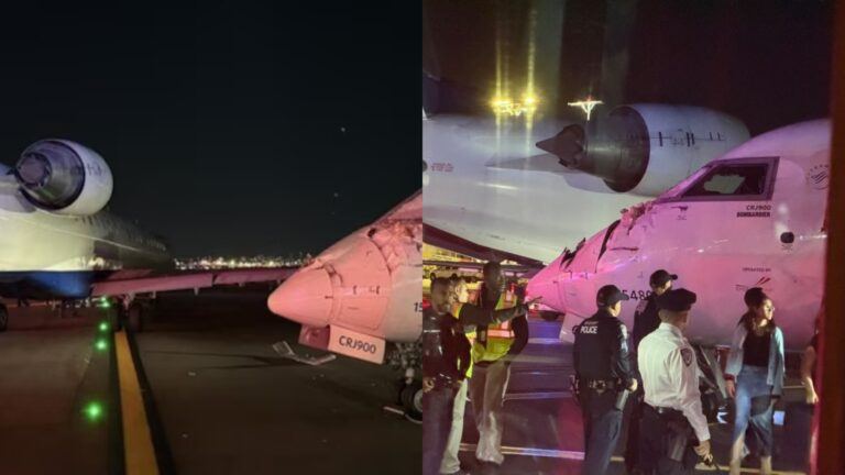 Delta jets collide at LaGuardia