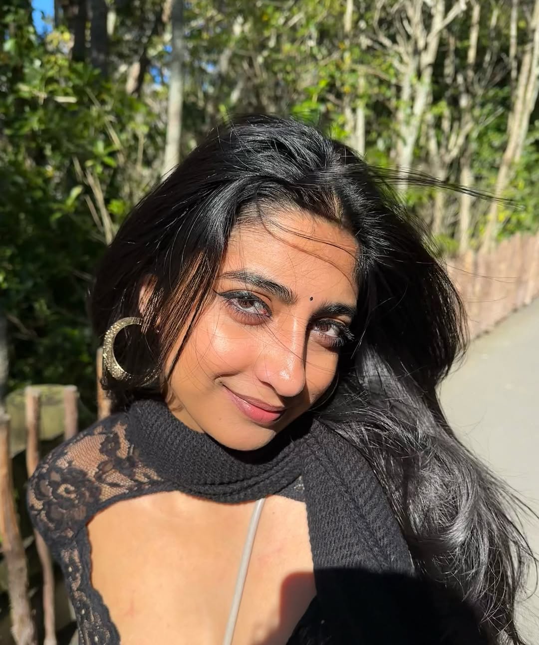 Drishtee Stuns In Bold Black Lace Outfit