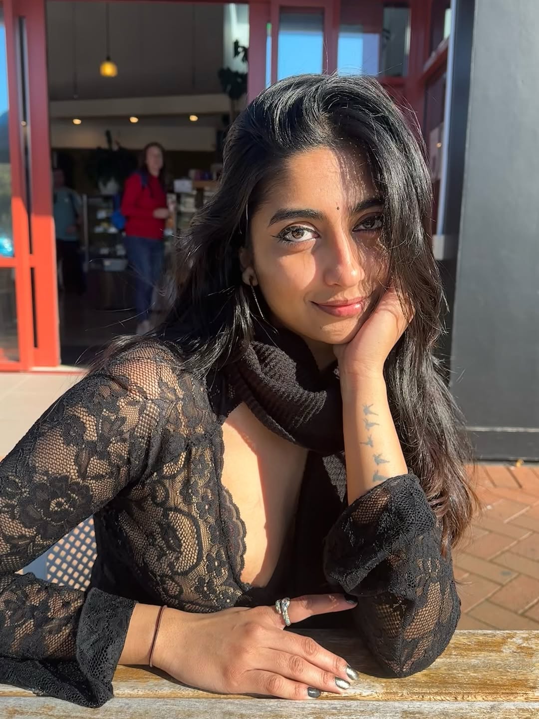 Drishtee Sizzles In Bold Lace Black Dress