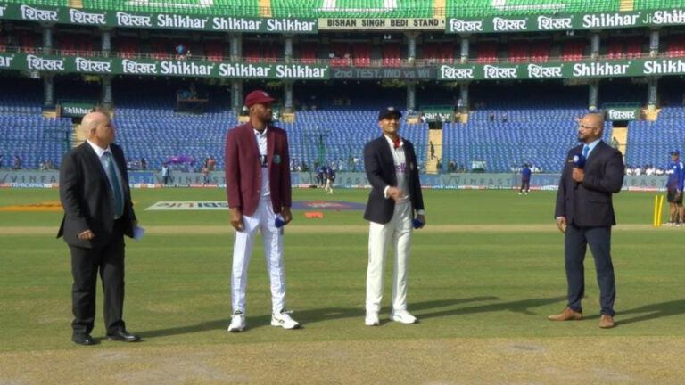 Empty stands during India vs West Indies Test in Delhi