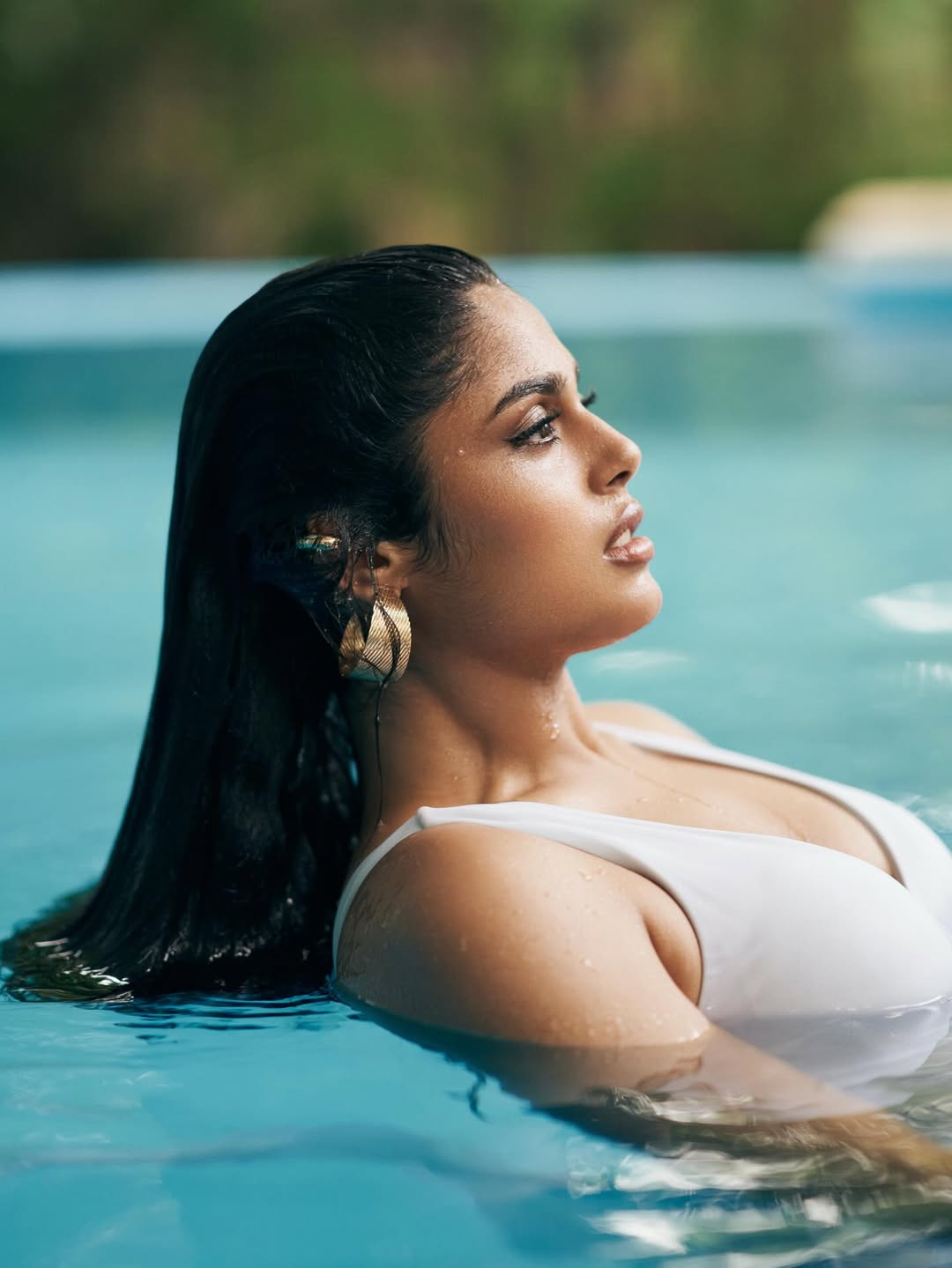 Faria Abdullah Glows In White Swimsuit
