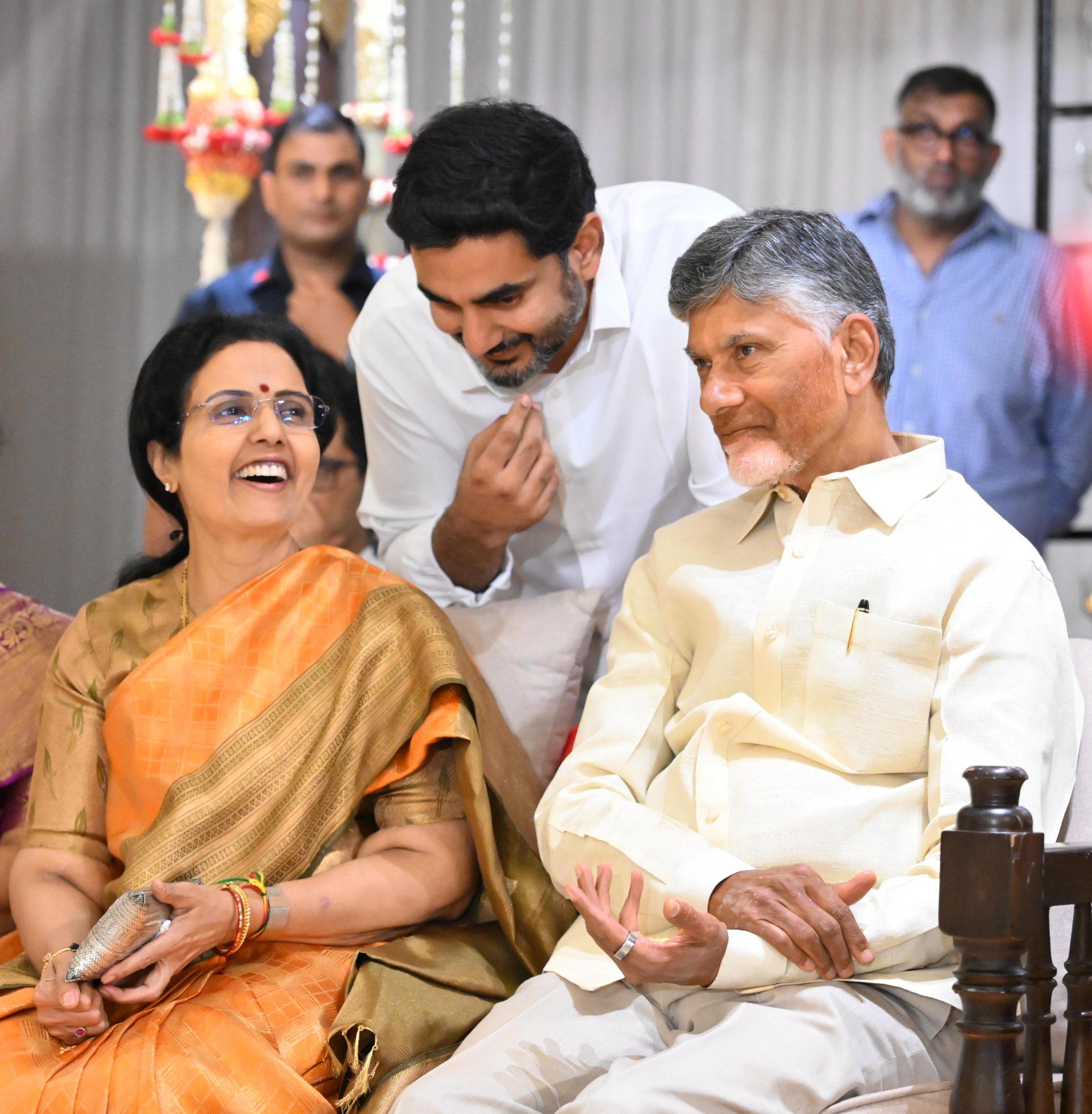 Nara Lokesh At Family Wedding Celebration
