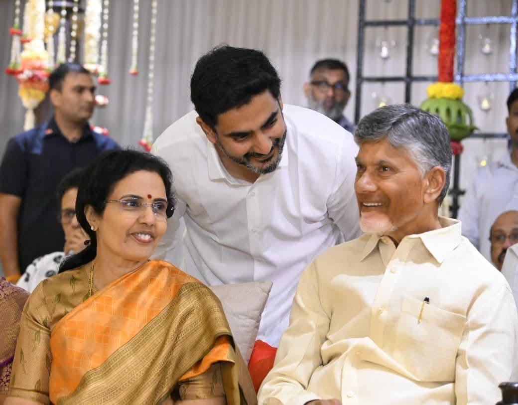 Nara Family Attends Nara Rohith Marriage