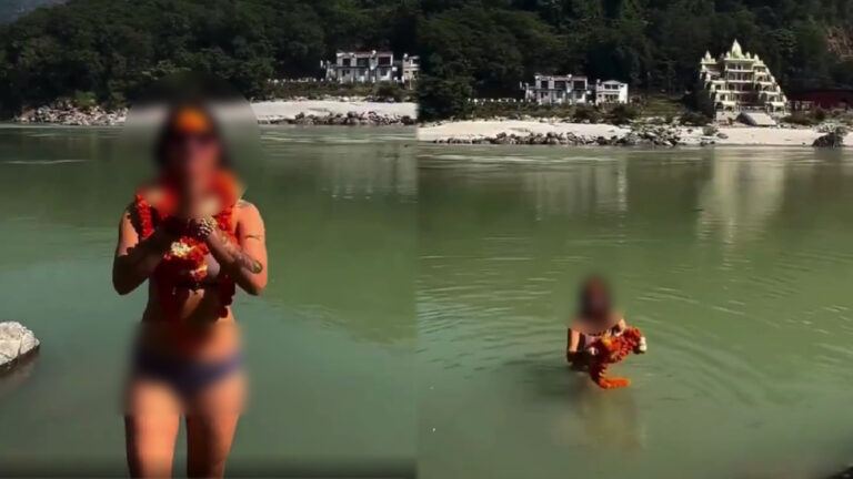 Ganga River Bikini Controversy in Rishikesh