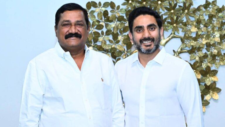 Ganta Srinivasa Rao with Nara Lokesh