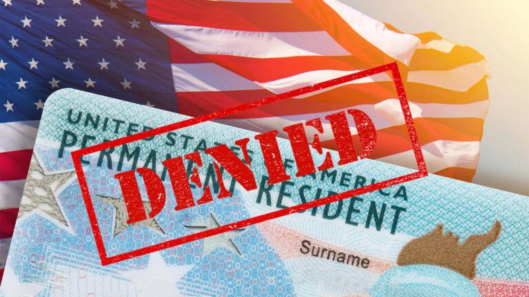 USCIS green card denial after missed interview