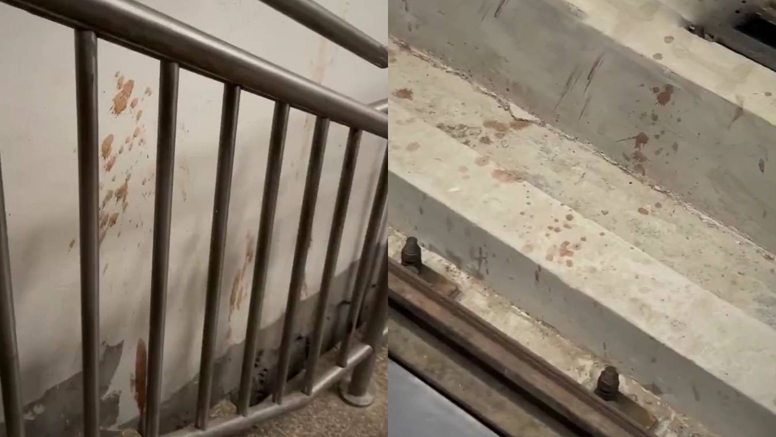 Gutkha stains on Patna Metro wall