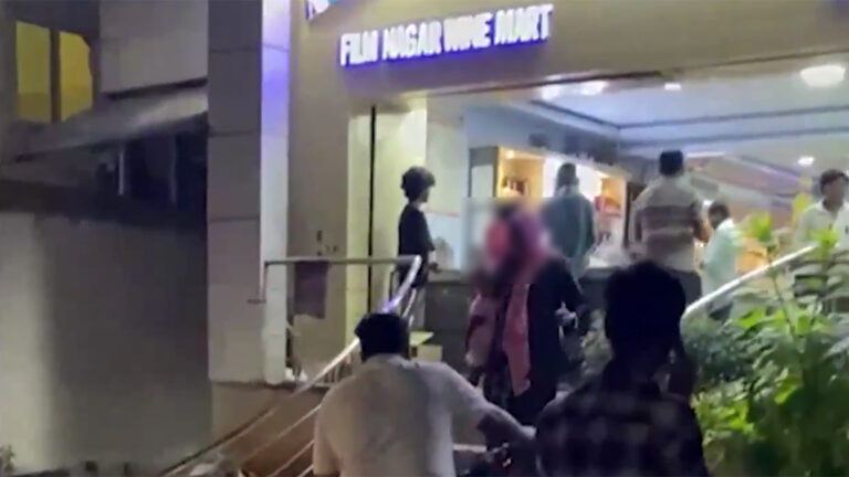 Hyderabad woman viral liquor shop video