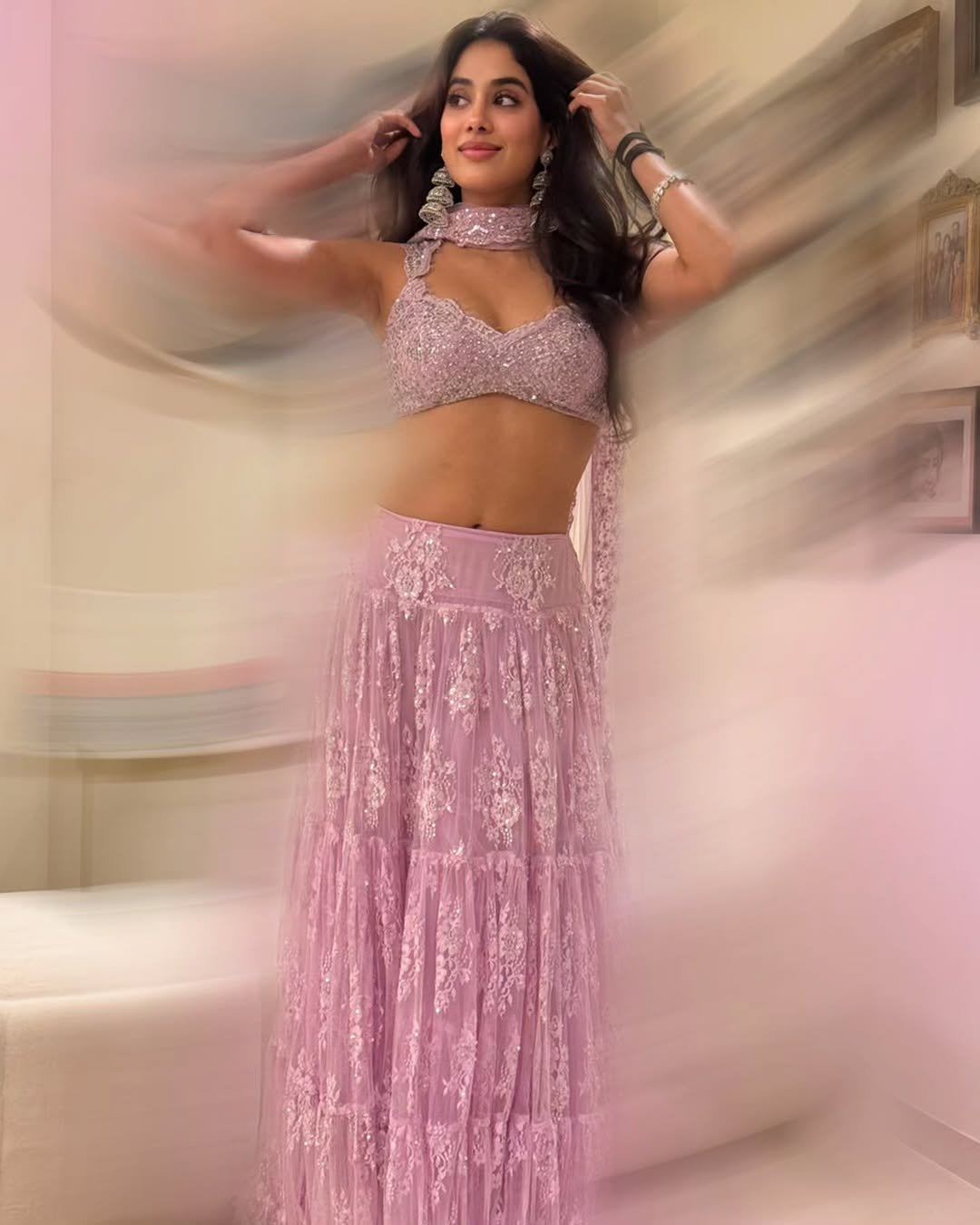 Janhvi Kapoor Radiates Grace In Pastel Ensemble