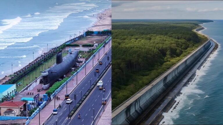 Japan’s massive concrete sea wall built for tsunami protection