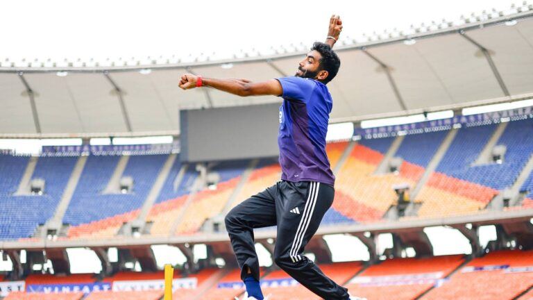 Jasprit Bumrah in action during Test match