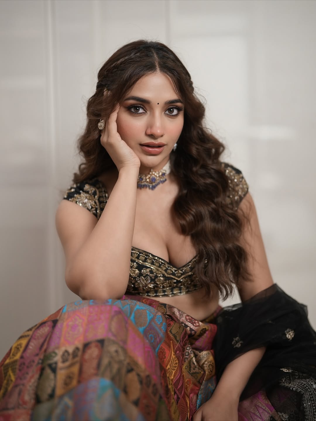 Jiyaa Shankar’s Bold Pose In Designer Lehenga