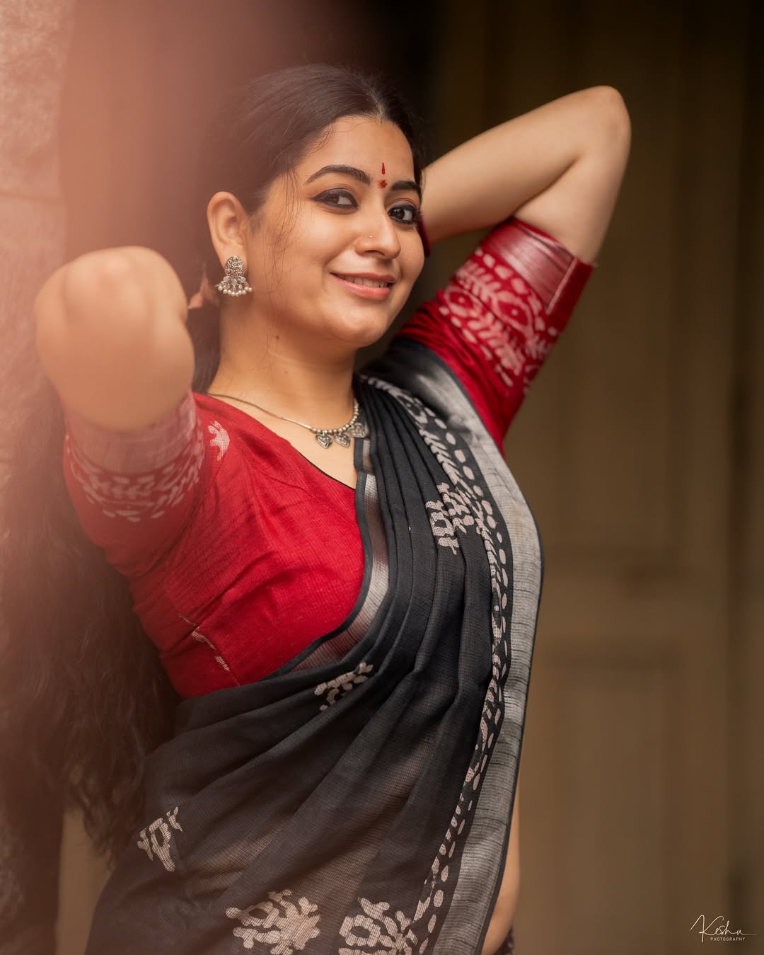 Kanduri Sudha Traditional Indian Saree Pose
