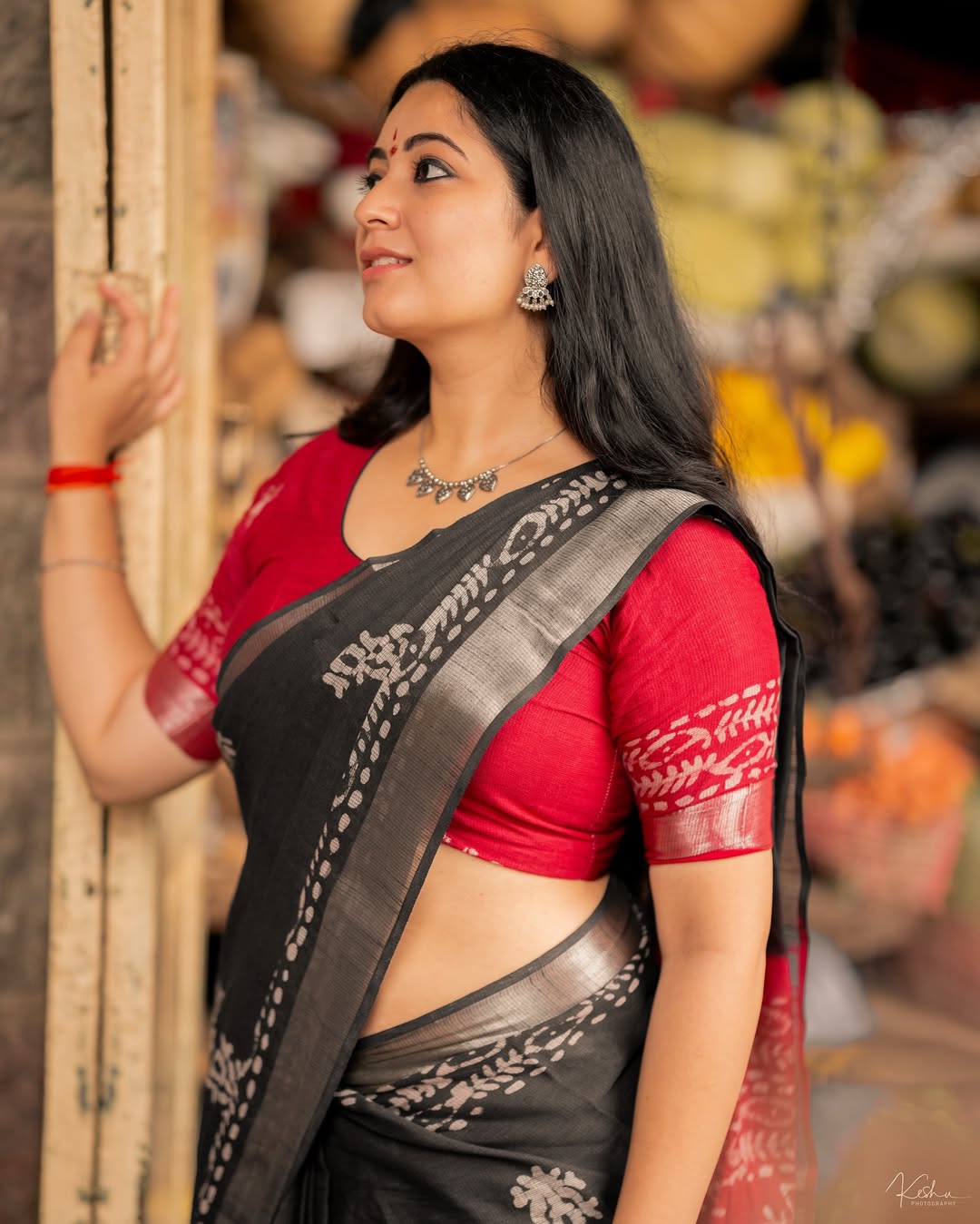 Kanduri Sudha Smiling Gracefully In Saree