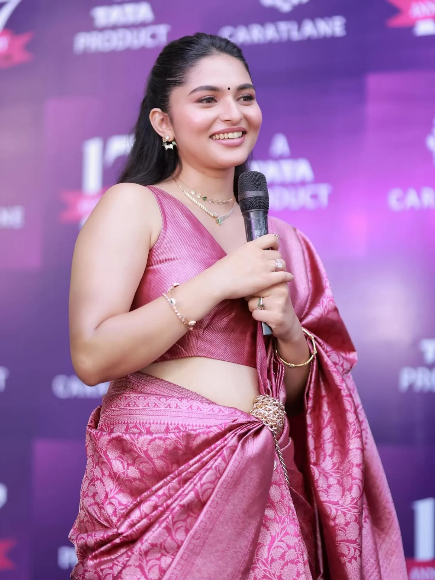 Kayadu Lohar Smiling In Saree Pose