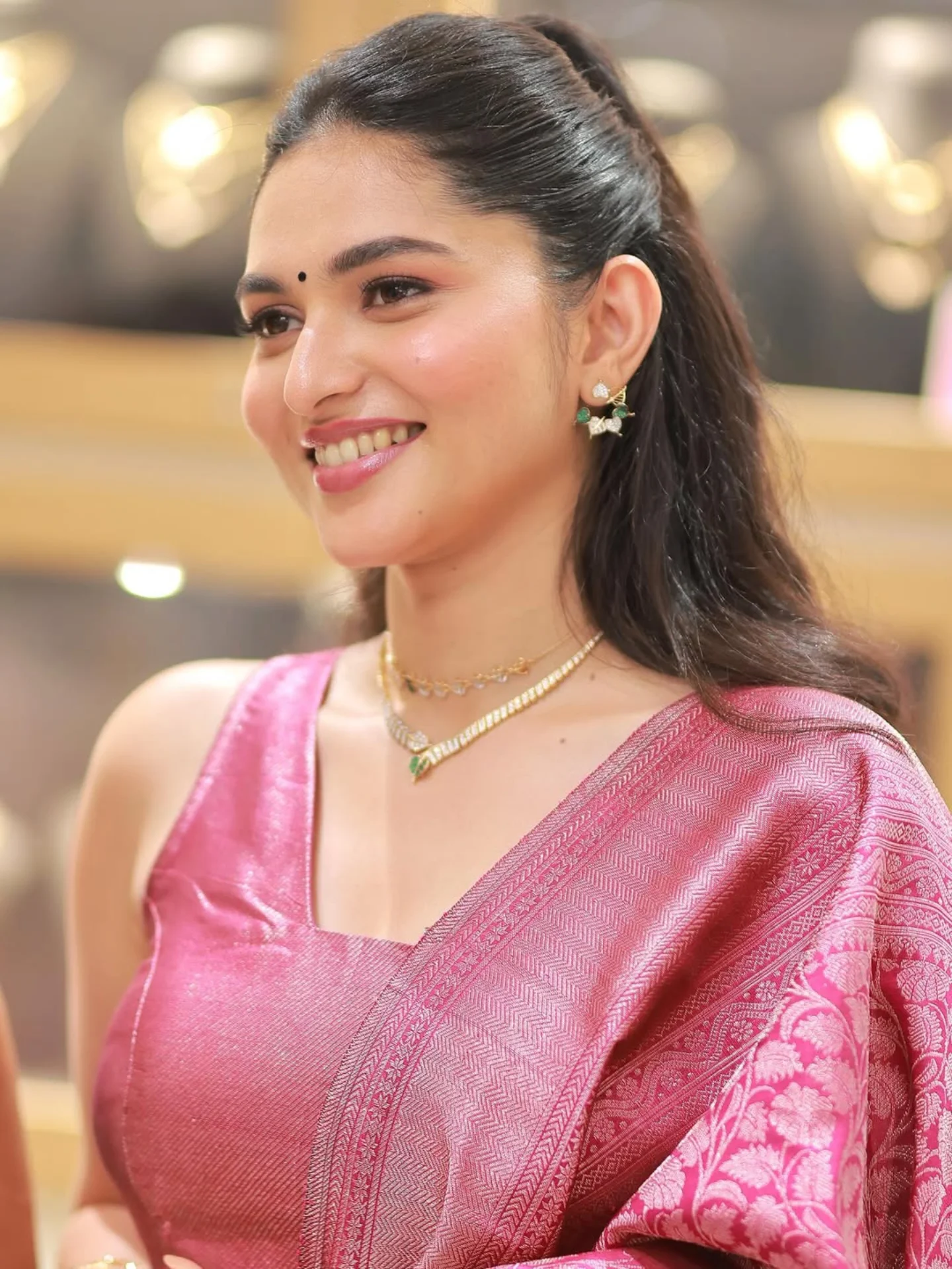 Kayadu Lohar Shimmering Saree Glamour