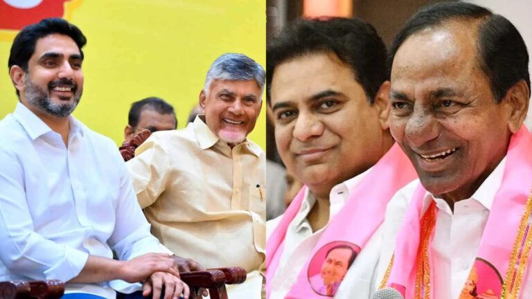 KCR and Chandrababu Naidu political comparison with KTR and Nara Lokesh
