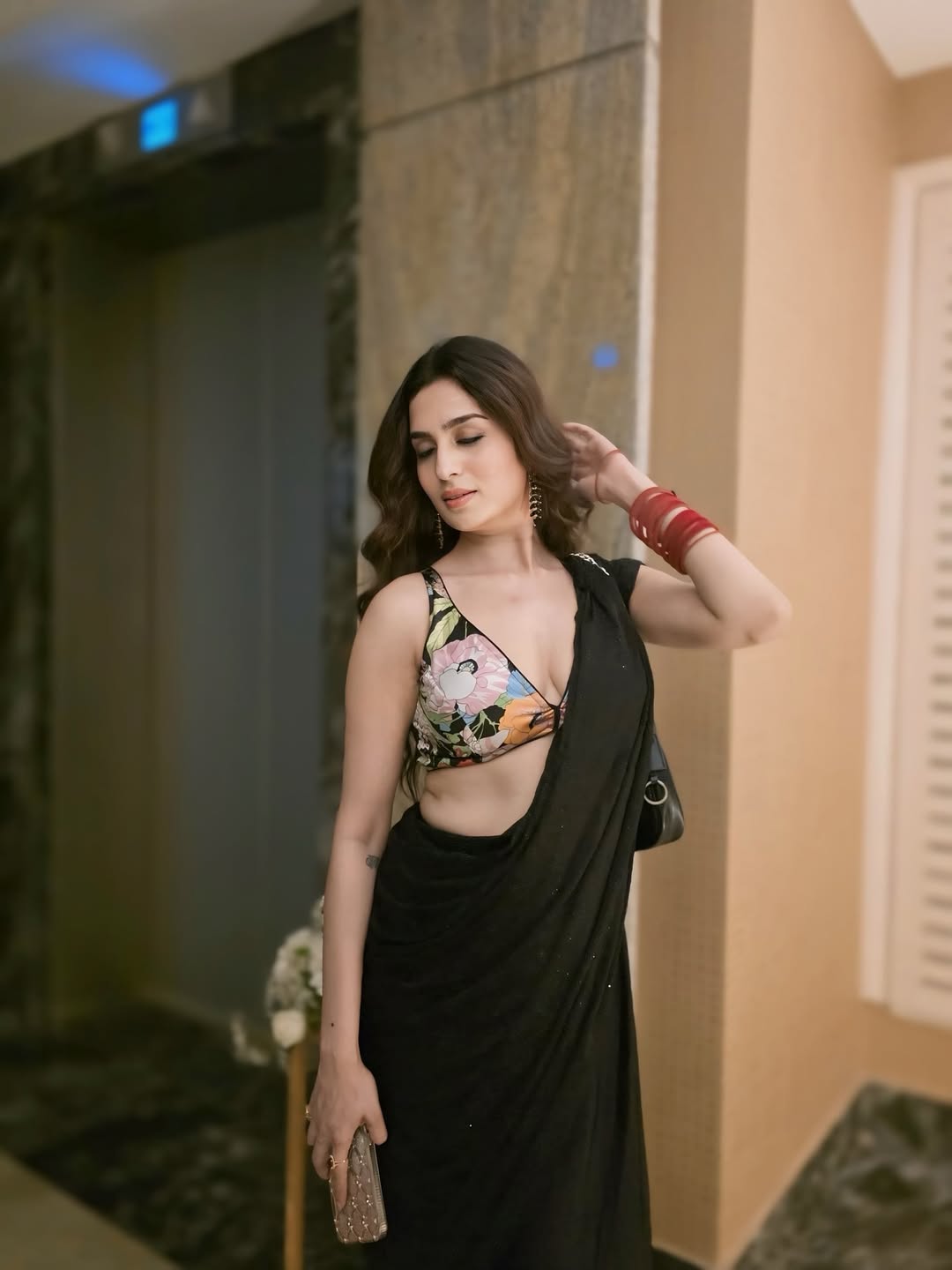 Krushna Patil Flaunts Floral Blouse Style