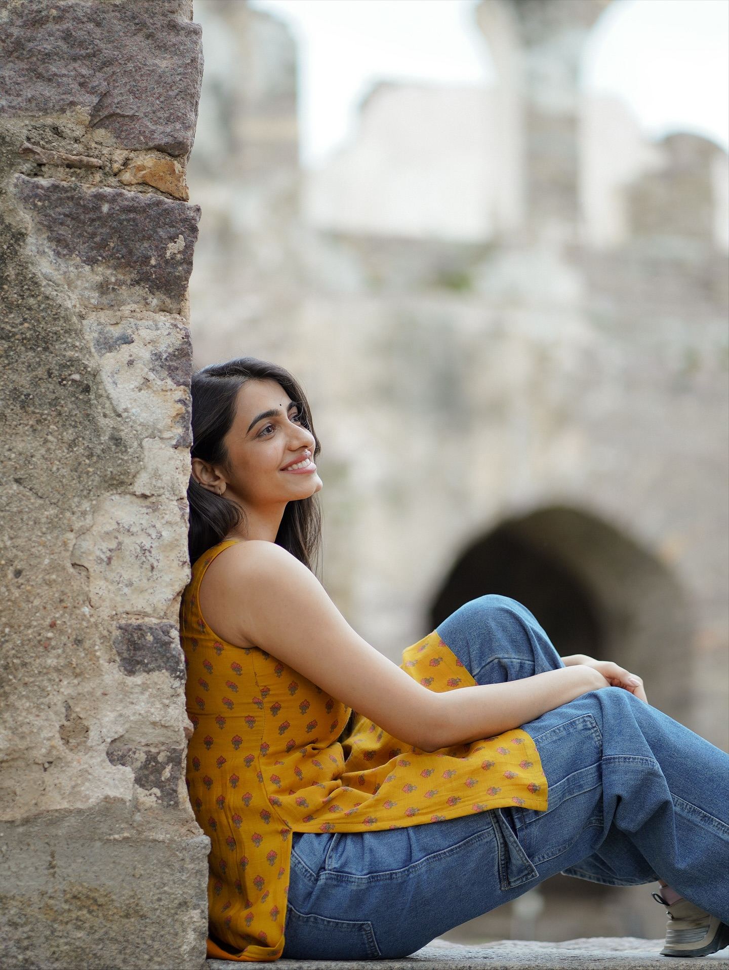 Maanasa Choudhary Elegant Pose In Yellow