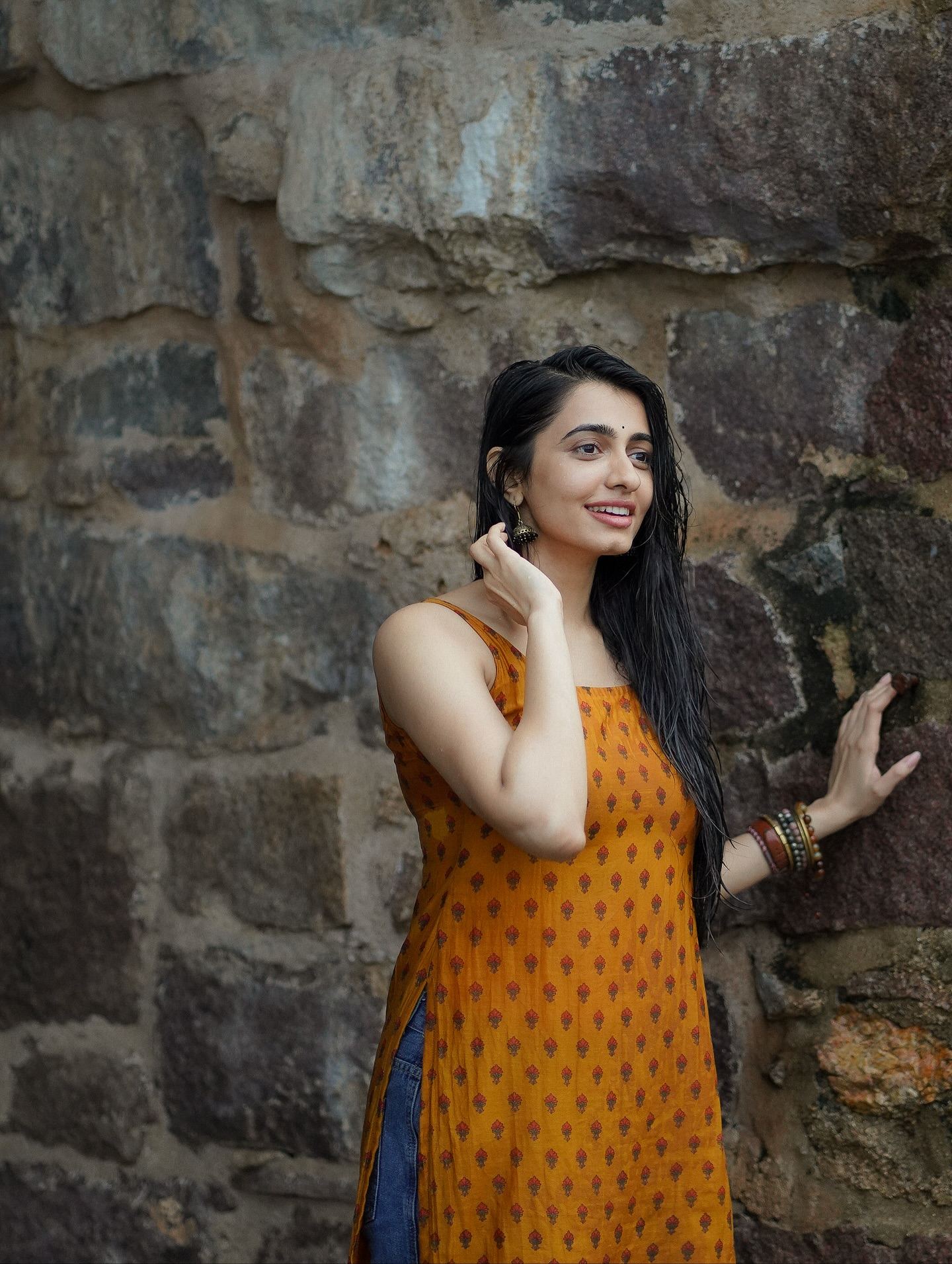 Maanasa Choudhary Desi Charm With Long Hair