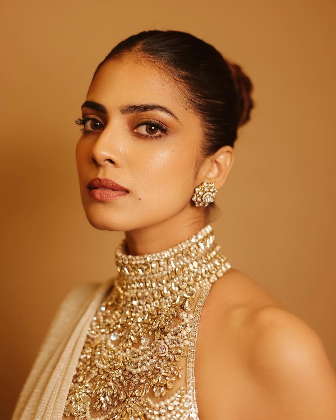 Malavika Mohanan’s Sparkling Embellished Blouse