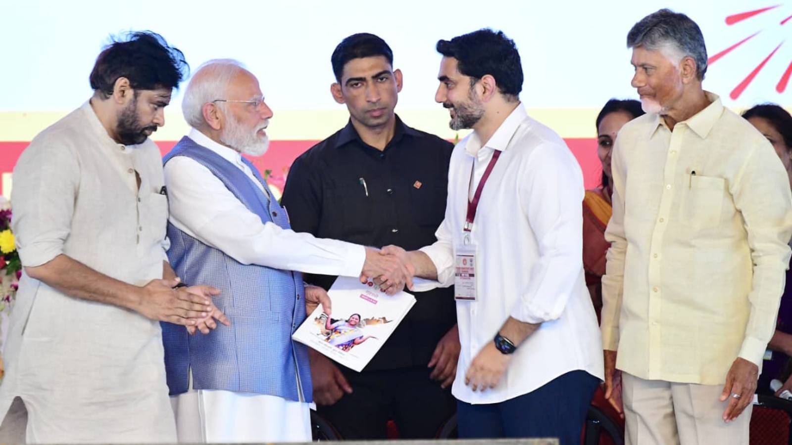 Modi’s warm gesture towards Nara Lokesh sparks buzz