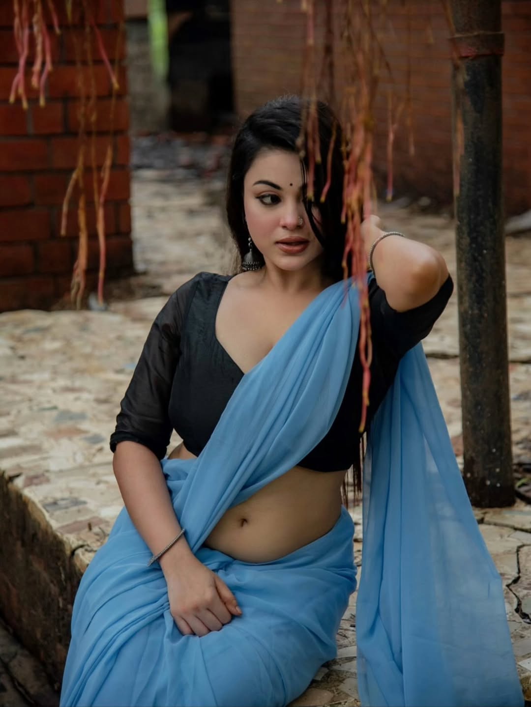 Mumtahina Jahan Confident Saree Expression