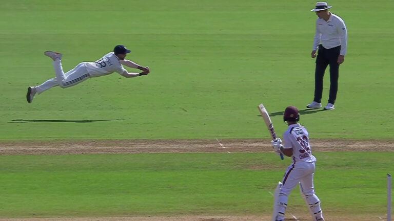 Nitish Kumar Reddy diving catch India Test