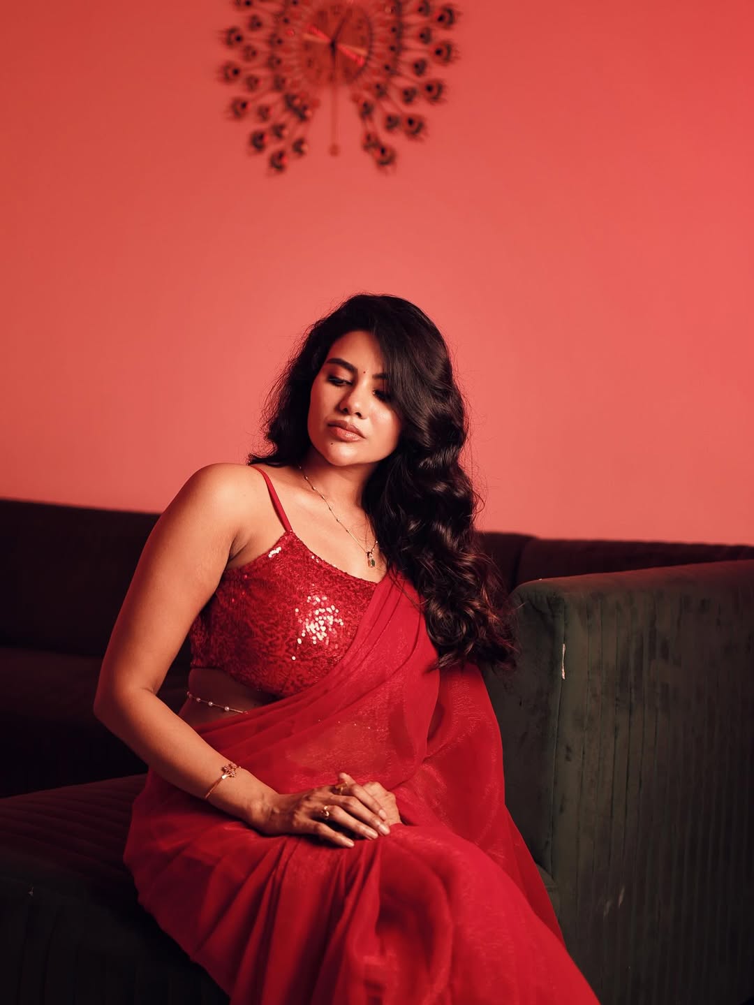 Nivisha Radiates Charm In Saree Photoshoot