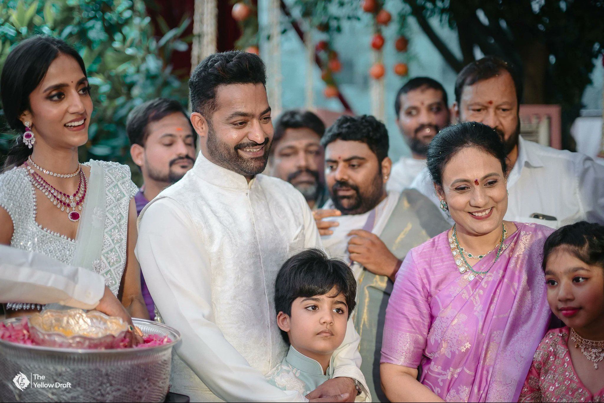 Family Laughs Together at Engagement Venue