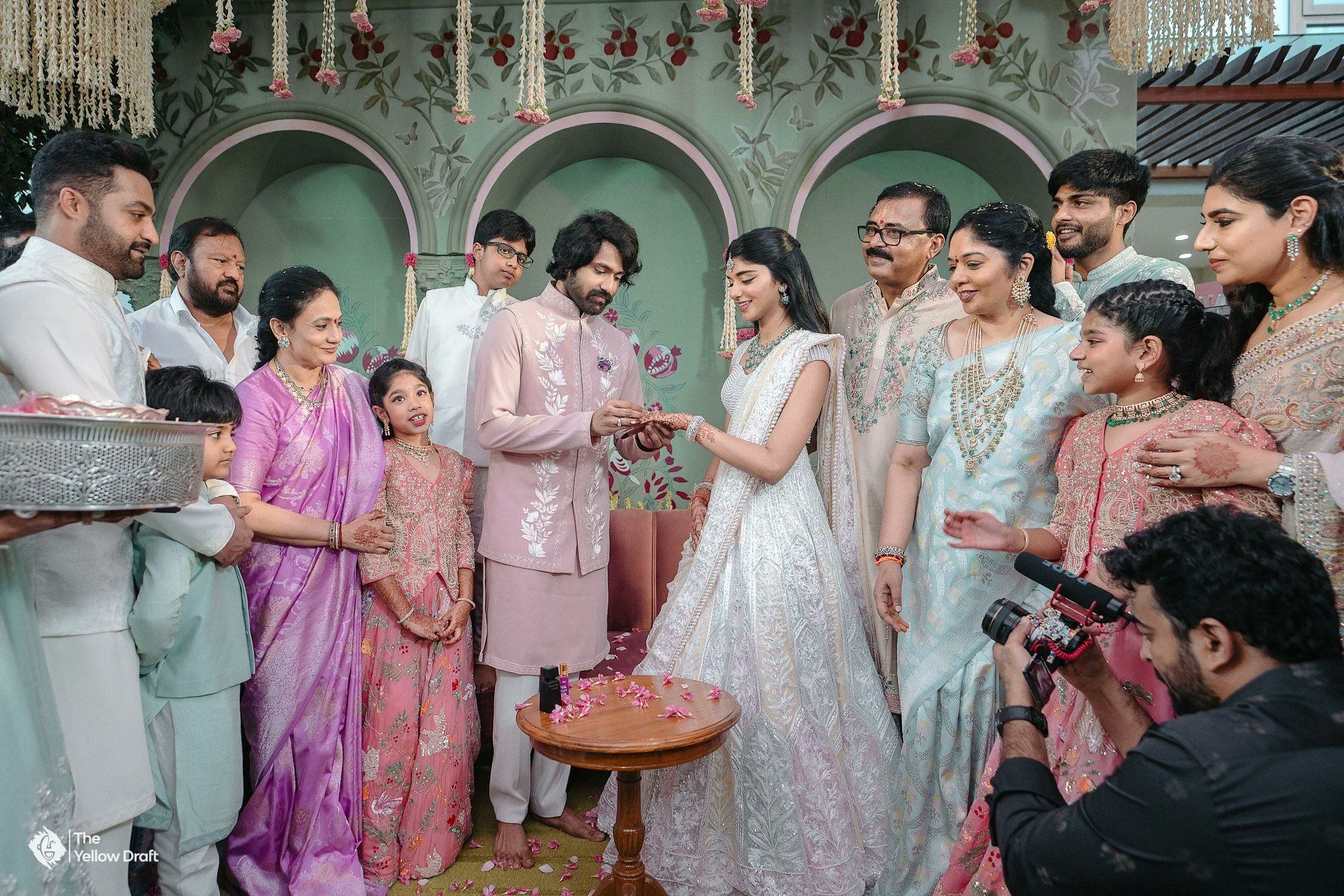 Guests Enjoy Light Moments Amidst Decor