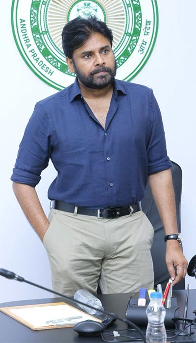 Pics: Deputy CM PK Spotted at Work In a Blue Outfit