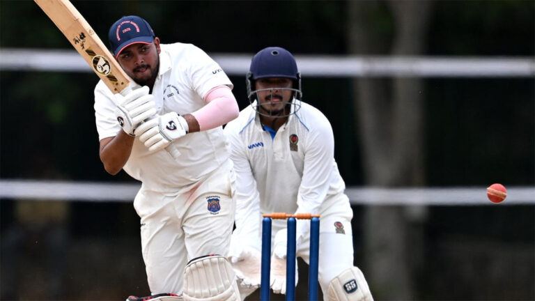 Prithvi Shaw celebrates century in Gahunje