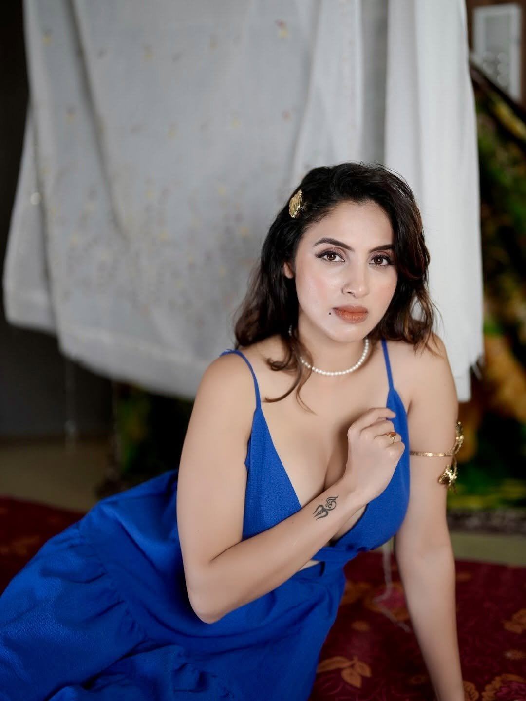 Priyanka Kholgade Flaunts Elegant Blue Look