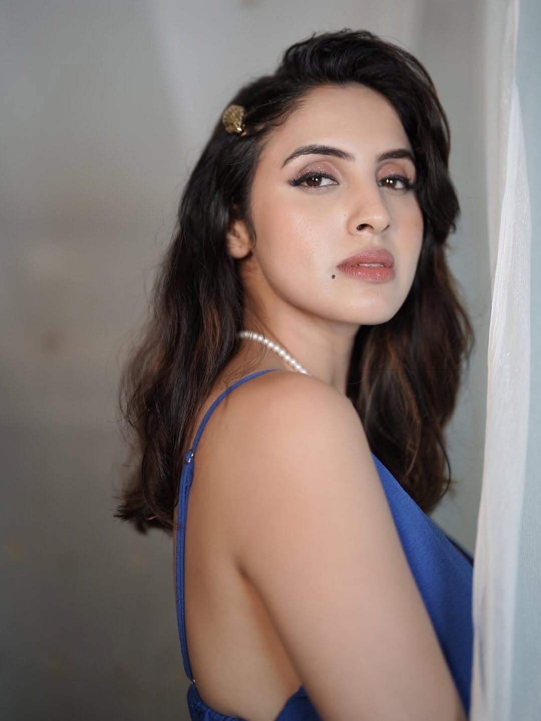 Priyanka Kholgade Exudes Poise In Blue Dress