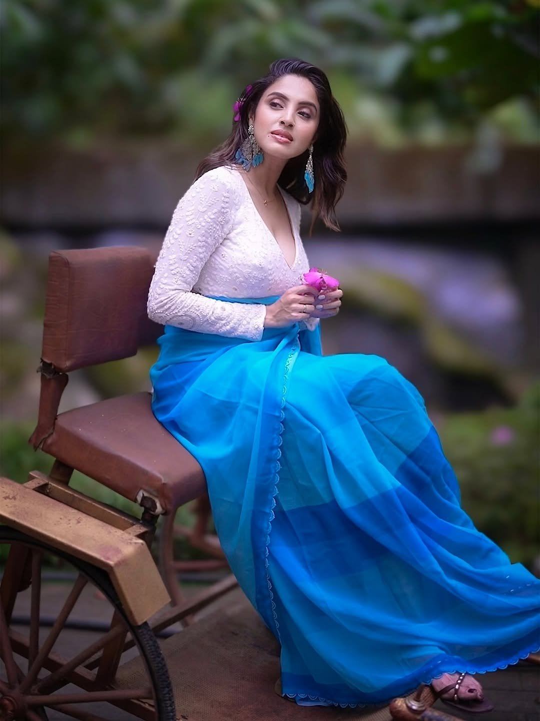Priyanka Kholgade Radiant Desi Saree Pose