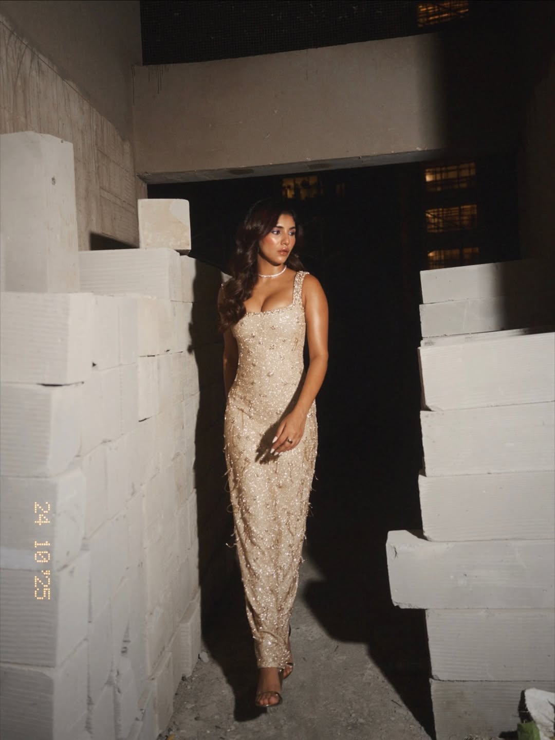 Radhika Seth Stuns In Golden Glam Look
