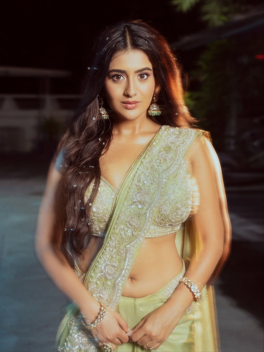 Rashi Singh Poses Boldly In Lime Ensemble