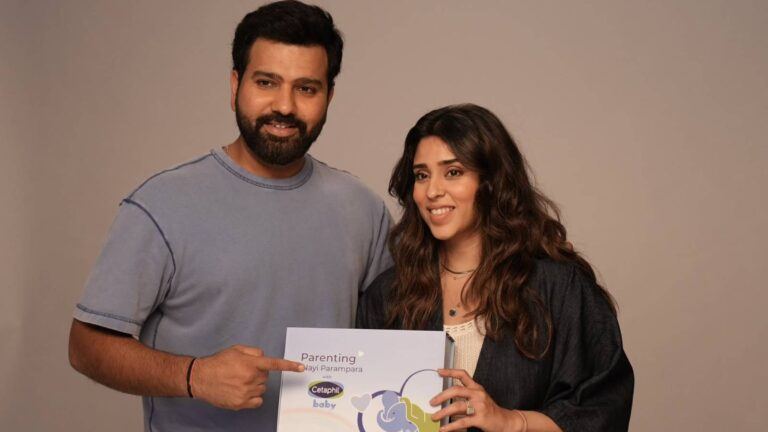 Rohit Sharma and Ritika Sajdeh parenting campaign