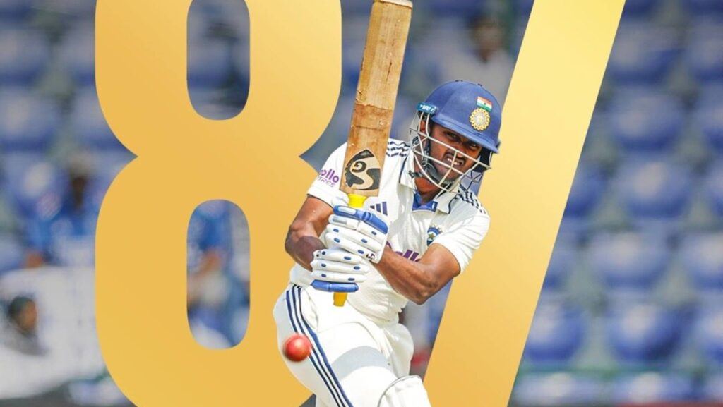 Sai Sudharsan 87 Delhi Test