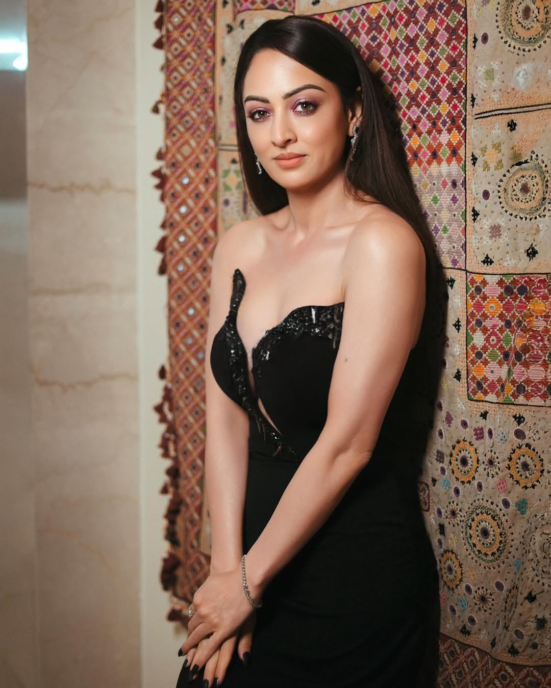 Sandeepa Dhar Poses In Elegant Evening Look