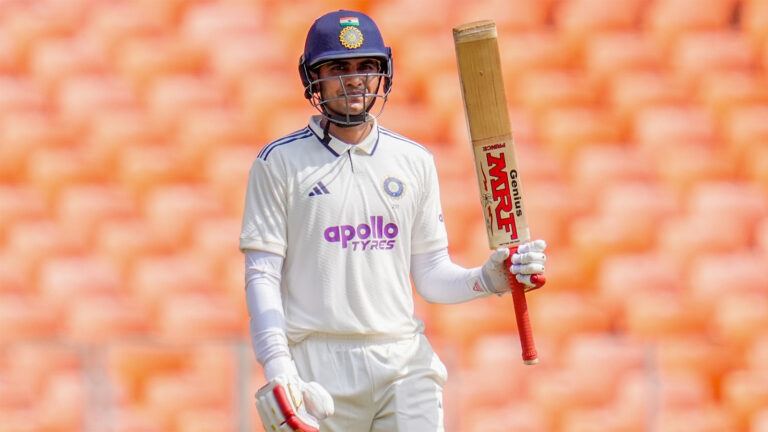 Shubman Gill scores fifty vs WI