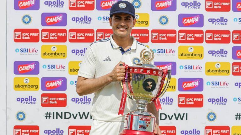 Shubman Gill celebrates series win