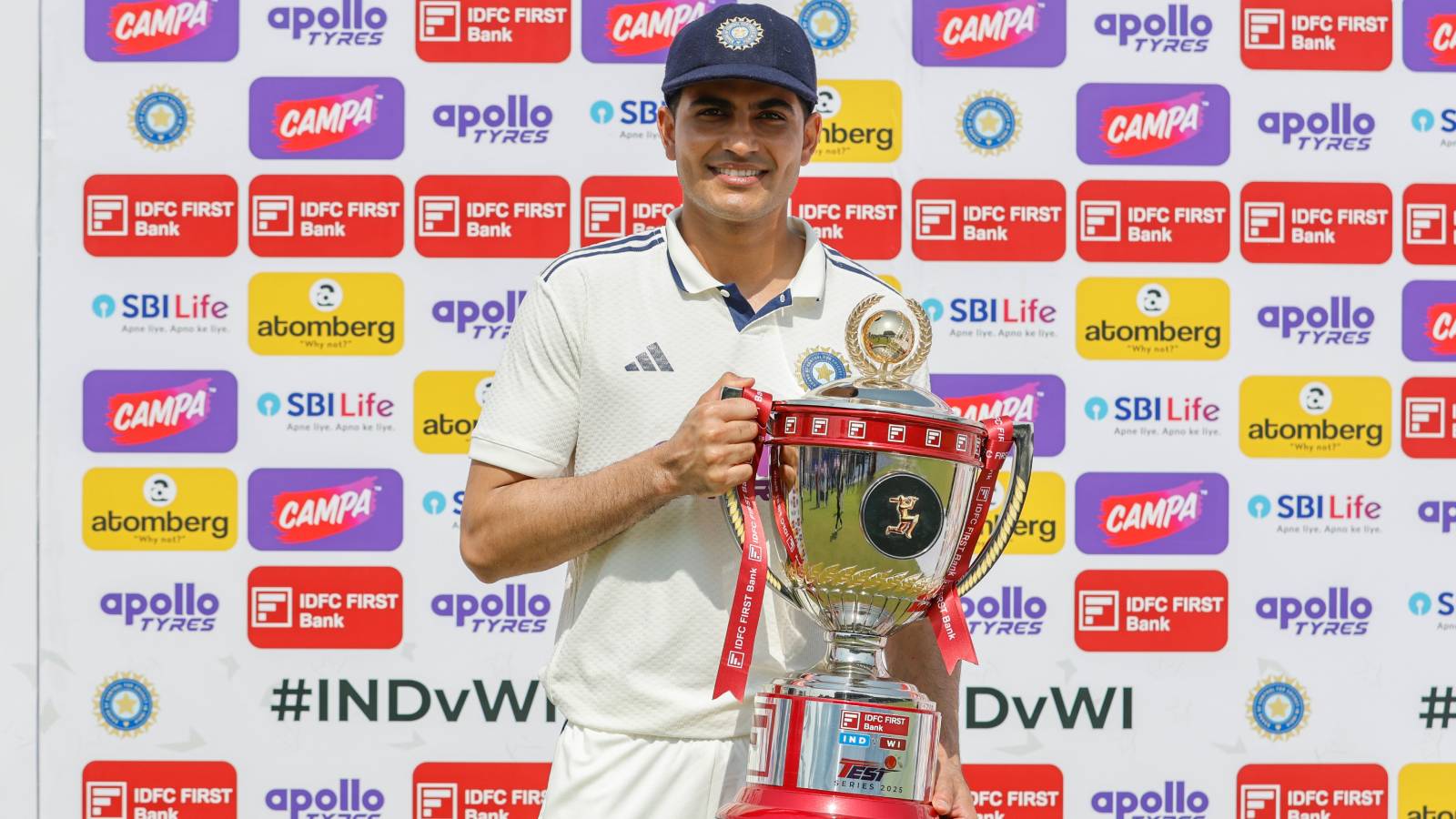 Shubman Gill celebrates series win