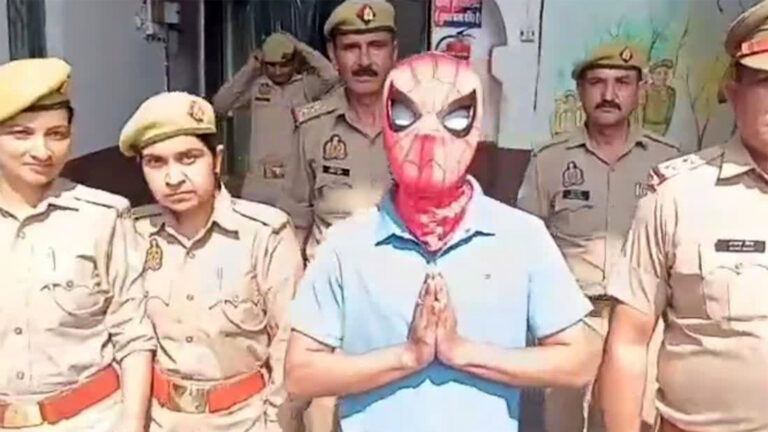 Spider-Man arrest in Uttar Pradesh