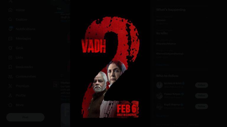 Vadh 2 theatrical release announcement poster