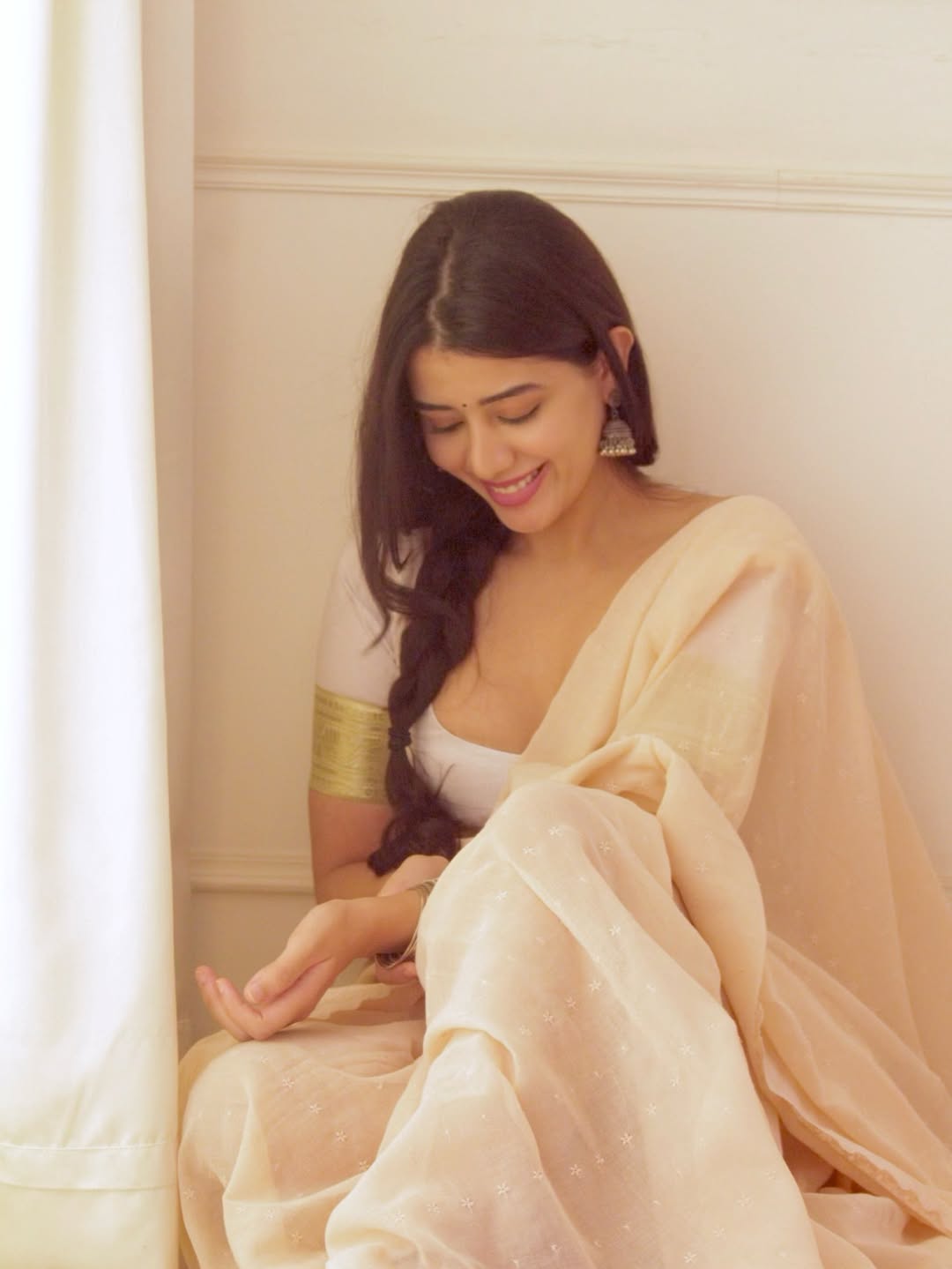 The Bold White Blouse With A Gold Border